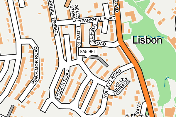 SA5 9ET map - OS OpenMap – Local (Ordnance Survey)