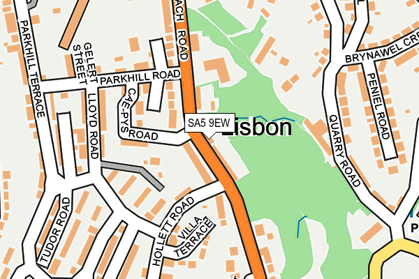 SA5 9EW map - OS OpenMap – Local (Ordnance Survey)