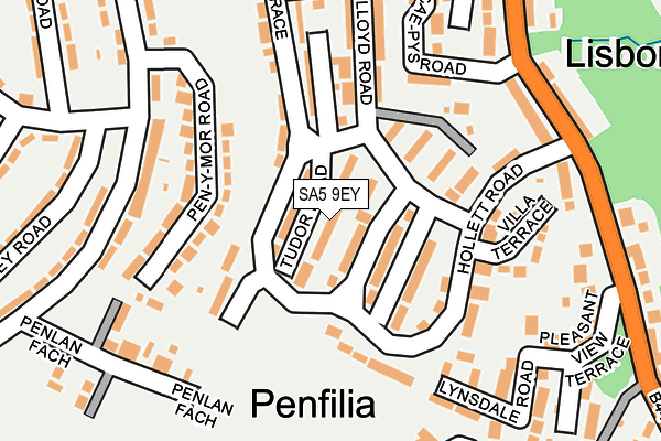 SA5 9EY map - OS OpenMap – Local (Ordnance Survey)