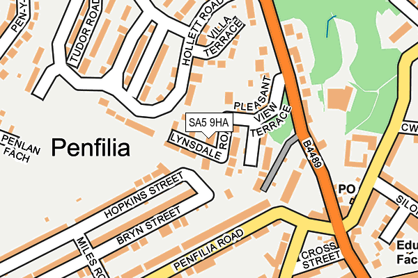 SA5 9HA map - OS OpenMap – Local (Ordnance Survey)