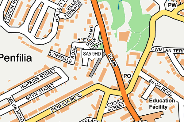 SA5 9HD map - OS OpenMap – Local (Ordnance Survey)