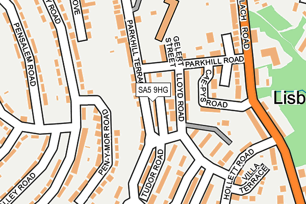 SA5 9HG map - OS OpenMap – Local (Ordnance Survey)