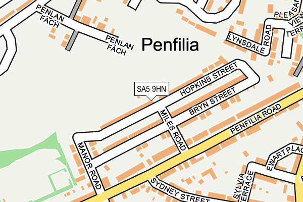 SA5 9HN map - OS OpenMap – Local (Ordnance Survey)