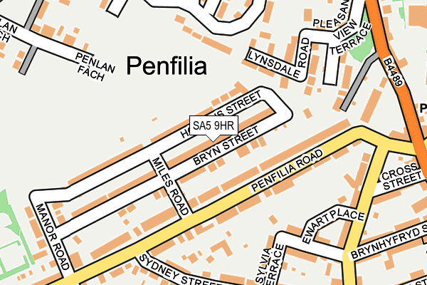 SA5 9HR map - OS OpenMap – Local (Ordnance Survey)