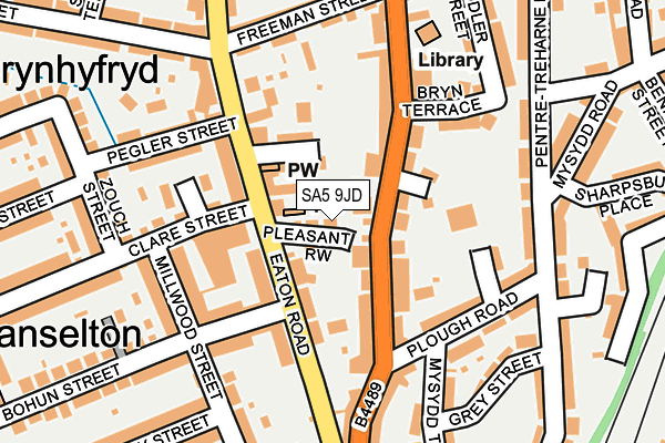 SA5 9JD map - OS OpenMap – Local (Ordnance Survey)