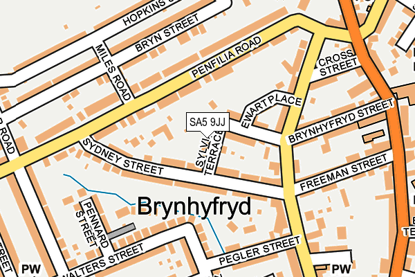 SA5 9JJ map - OS OpenMap – Local (Ordnance Survey)