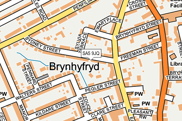 SA5 9JQ map - OS OpenMap – Local (Ordnance Survey)