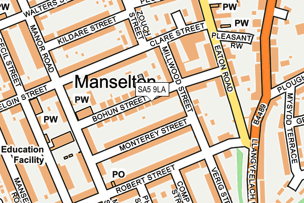 SA5 9LA map - OS OpenMap – Local (Ordnance Survey)