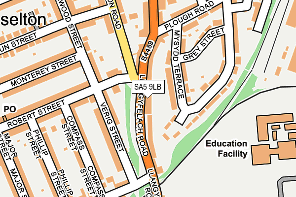 SA5 9LB map - OS OpenMap – Local (Ordnance Survey)