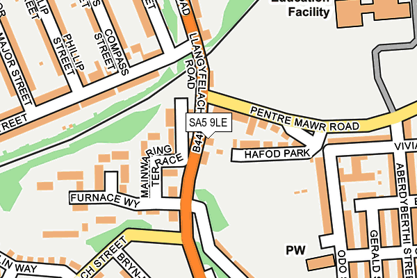 SA5 9LE map - OS OpenMap – Local (Ordnance Survey)