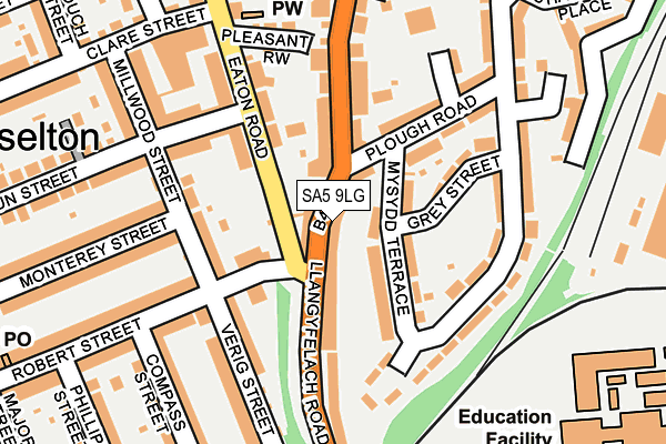 SA5 9LG map - OS OpenMap – Local (Ordnance Survey)