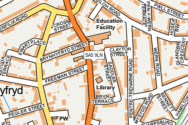 SA5 9LN map - OS OpenMap – Local (Ordnance Survey)