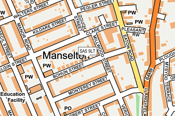 SA5 9LT map - OS OpenMap – Local (Ordnance Survey)