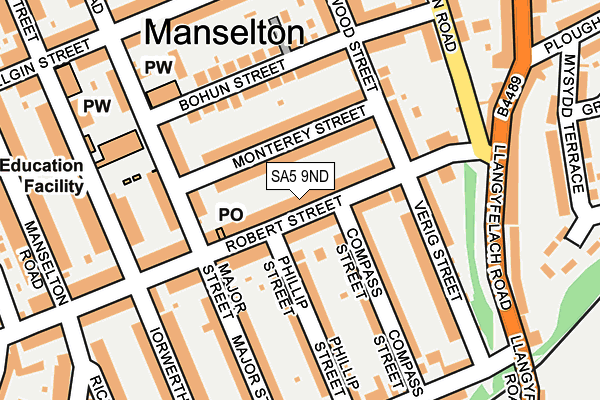SA5 9ND map - OS OpenMap – Local (Ordnance Survey)