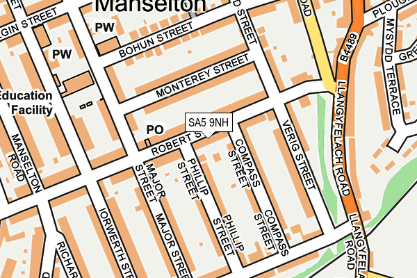 SA5 9NH map - OS OpenMap – Local (Ordnance Survey)
