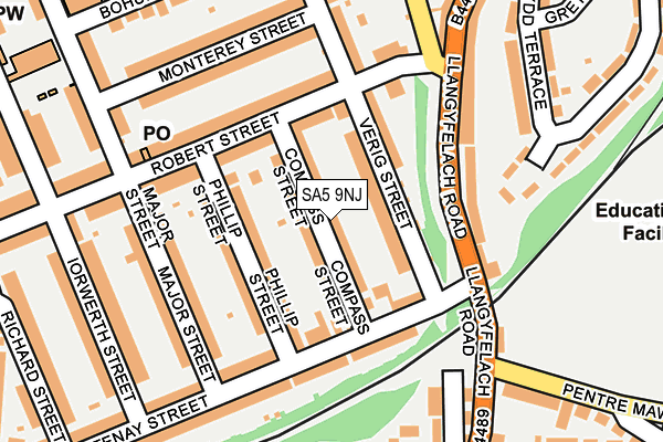 SA5 9NJ map - OS OpenMap – Local (Ordnance Survey)