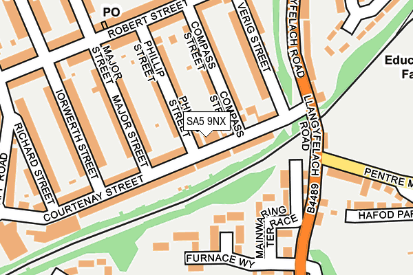 SA5 9NX map - OS OpenMap – Local (Ordnance Survey)