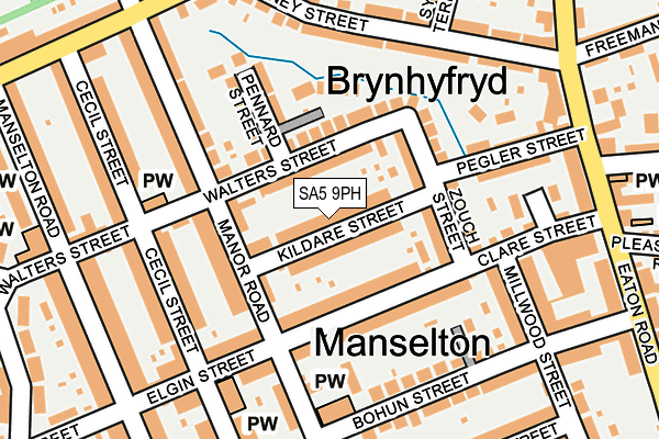 SA5 9PH map - OS OpenMap – Local (Ordnance Survey)