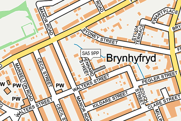 SA5 9PP map - OS OpenMap – Local (Ordnance Survey)