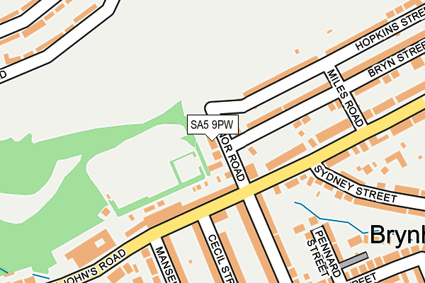 SA5 9PW map - OS OpenMap – Local (Ordnance Survey)