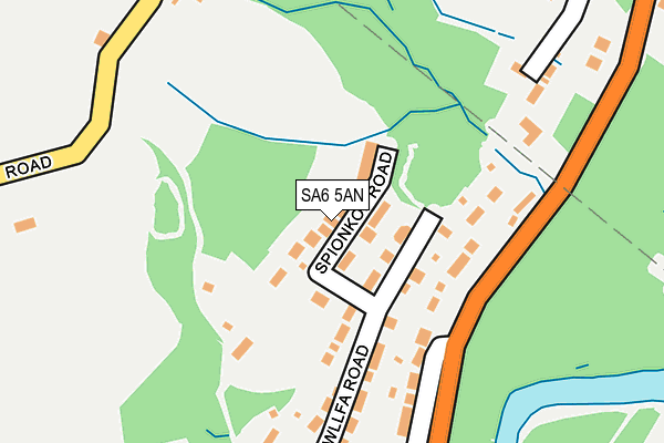 SA6 5AN map - OS OpenMap – Local (Ordnance Survey)