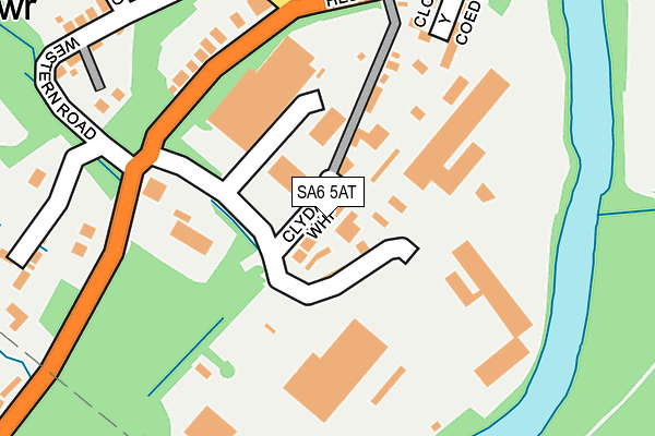 SA6 5AT map - OS OpenMap – Local (Ordnance Survey)