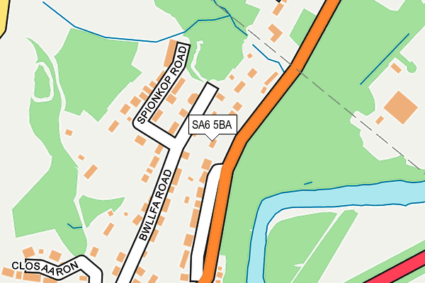 SA6 5BA map - OS OpenMap – Local (Ordnance Survey)