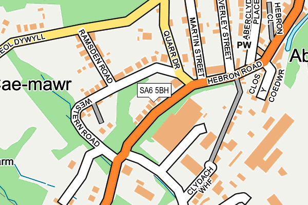 SA6 5BH map - OS OpenMap – Local (Ordnance Survey)