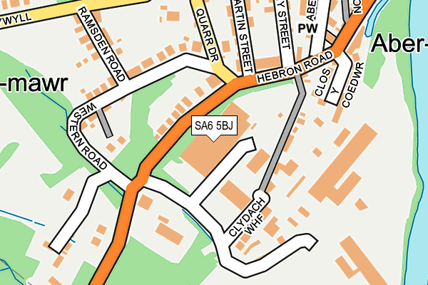 SA6 5BJ map - OS OpenMap – Local (Ordnance Survey)