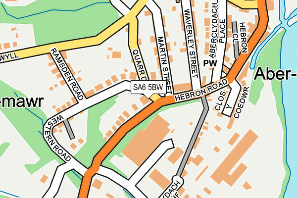 SA6 5BW map - OS OpenMap – Local (Ordnance Survey)