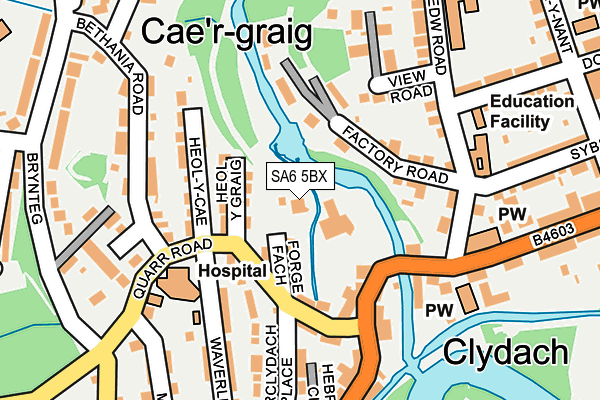 SA6 5BX map - OS OpenMap – Local (Ordnance Survey)