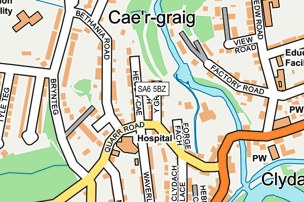 SA6 5BZ map - OS OpenMap – Local (Ordnance Survey)