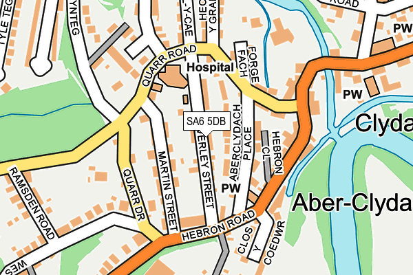 SA6 5DB map - OS OpenMap – Local (Ordnance Survey)