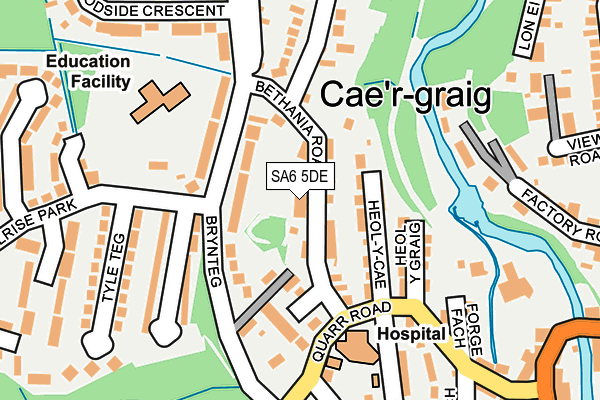 SA6 5DE map - OS OpenMap – Local (Ordnance Survey)