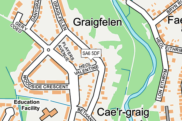 SA6 5DF map - OS OpenMap – Local (Ordnance Survey)