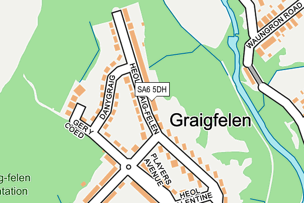 SA6 5DH map - OS OpenMap – Local (Ordnance Survey)