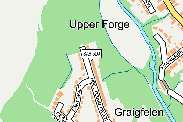 SA6 5DJ map - OS OpenMap – Local (Ordnance Survey)