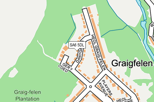 SA6 5DL map - OS OpenMap – Local (Ordnance Survey)