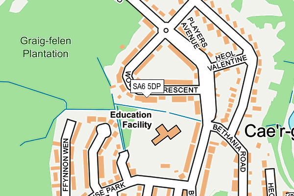 SA6 5DP map - OS OpenMap – Local (Ordnance Survey)