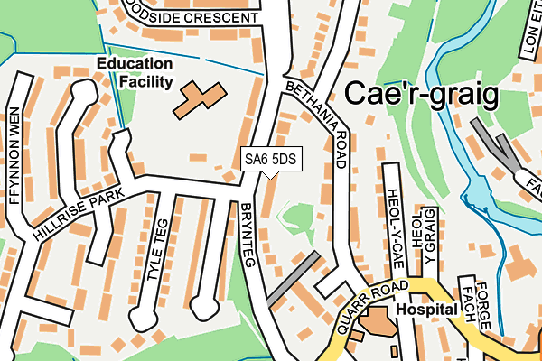 SA6 5DS map - OS OpenMap – Local (Ordnance Survey)