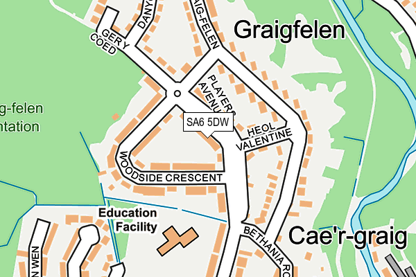 SA6 5DW map - OS OpenMap – Local (Ordnance Survey)