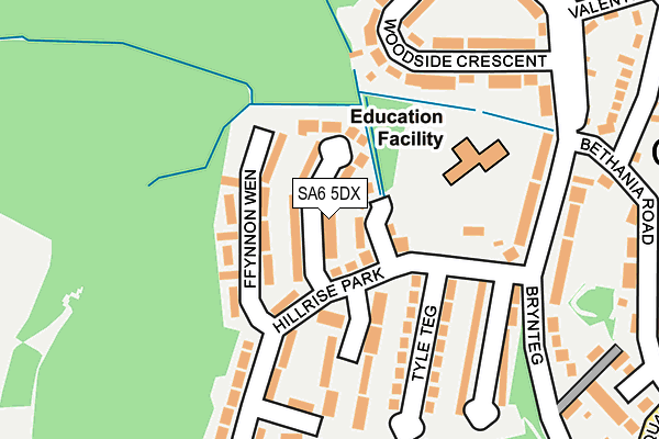 SA6 5DX map - OS OpenMap – Local (Ordnance Survey)