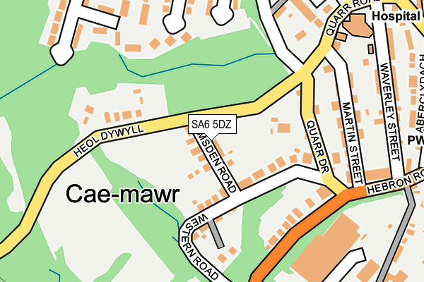 SA6 5DZ map - OS OpenMap – Local (Ordnance Survey)