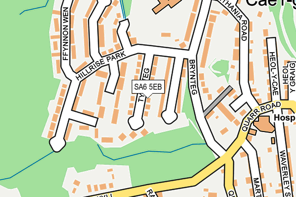 SA6 5EB map - OS OpenMap – Local (Ordnance Survey)