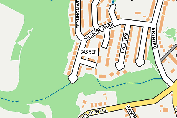 SA6 5EF map - OS OpenMap – Local (Ordnance Survey)