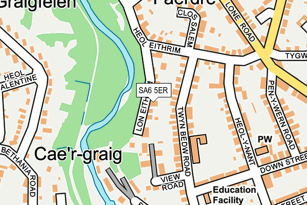 SA6 5ER map - OS OpenMap – Local (Ordnance Survey)