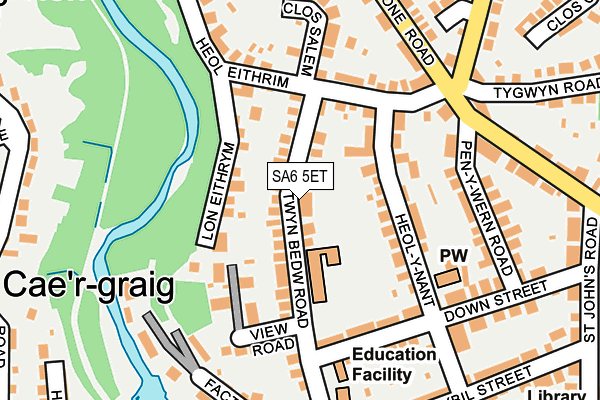 SA6 5ET map - OS OpenMap – Local (Ordnance Survey)