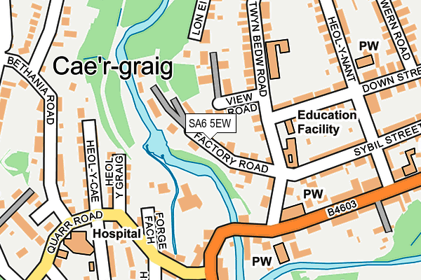 SA6 5EW map - OS OpenMap – Local (Ordnance Survey)