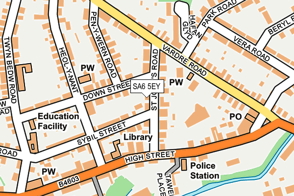 SA6 5EY map - OS OpenMap – Local (Ordnance Survey)