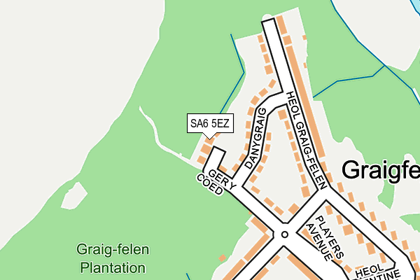 SA6 5EZ map - OS OpenMap – Local (Ordnance Survey)